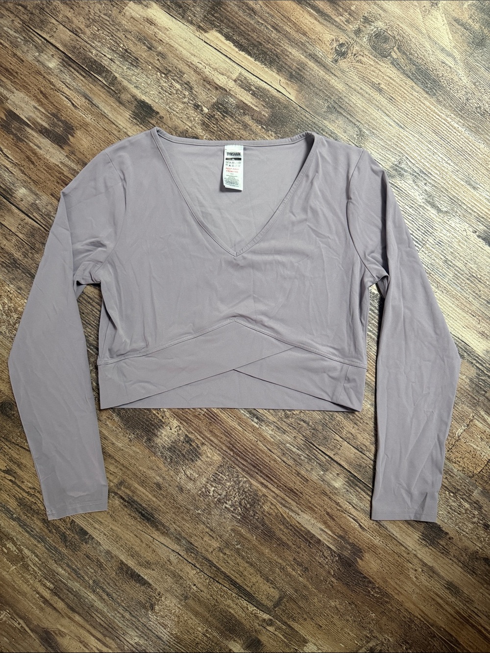 Gymshark Crossover Long Sleeve Top Lavender Purple Size XL